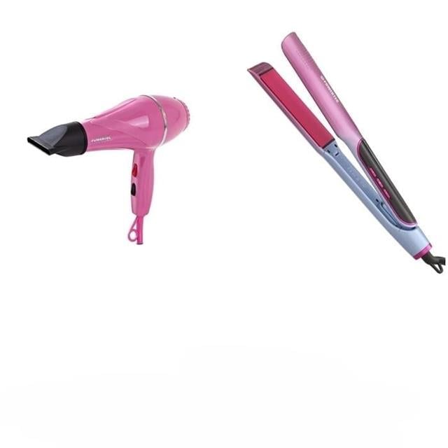 TR-501 Profesyonel Pembe Renkli Fön + TR-2830 IonTech Saç Düzleştirici