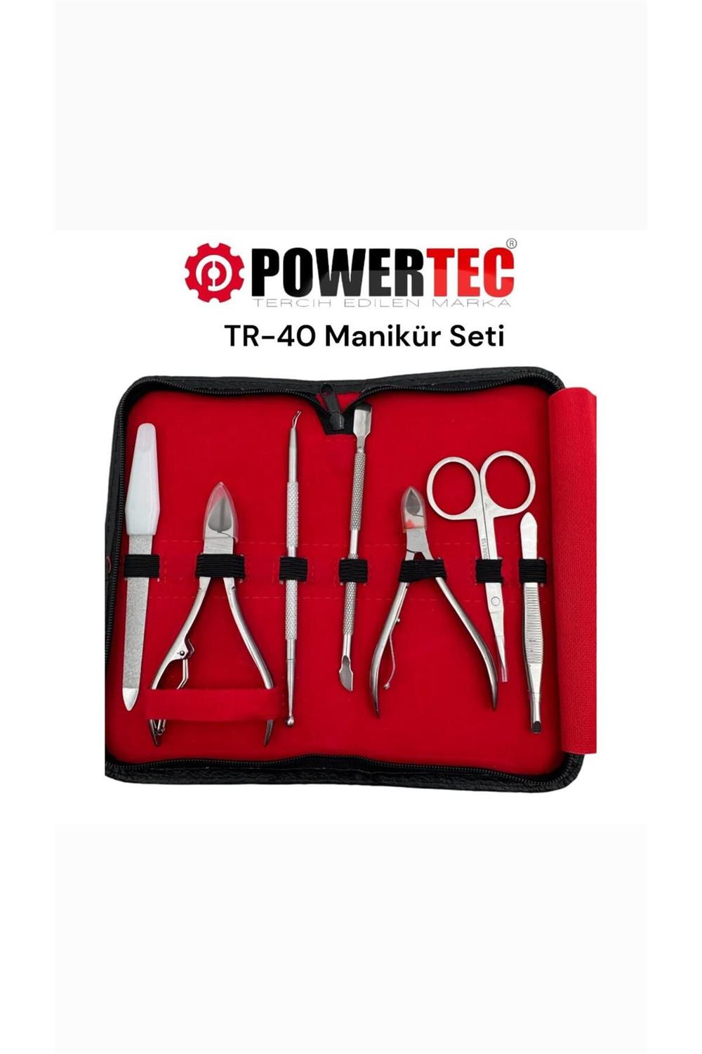 TR-40 Manikür Pedikür Seti El Ayak Tırnak Manikür Pensi Takımı Çantalı